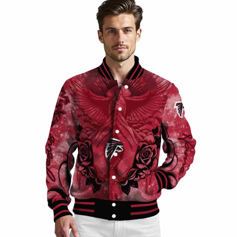 custom atlanta falcons praying hands red jacket high quality