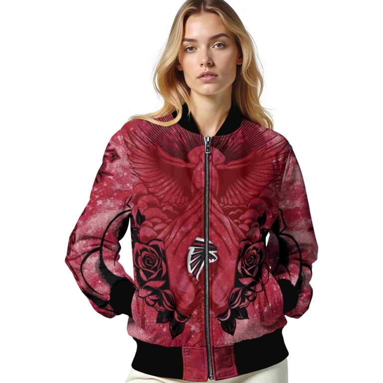 custom atlanta falcons praying hands red jacket latest model