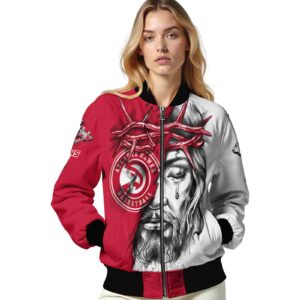 custom atlanta hawks jesus tears red white jacket latest model