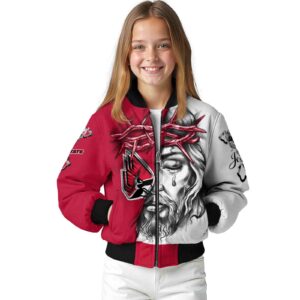 custom ball state cardinals jesus tears red white jacket top rated