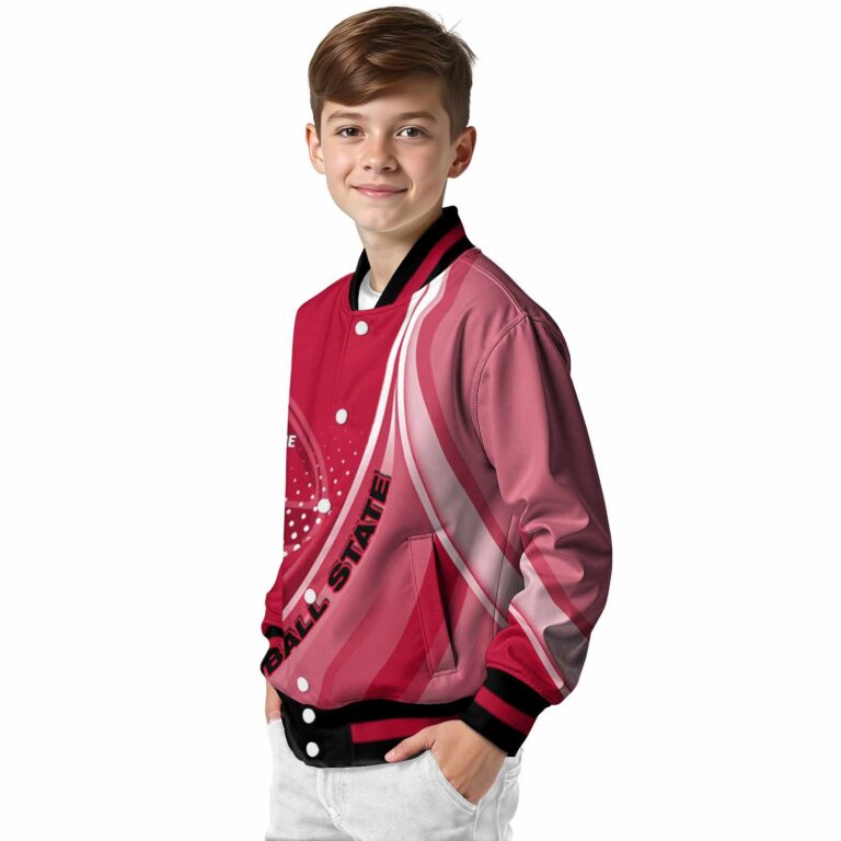 custom ball state cardinals wave patterns red jacket trendy