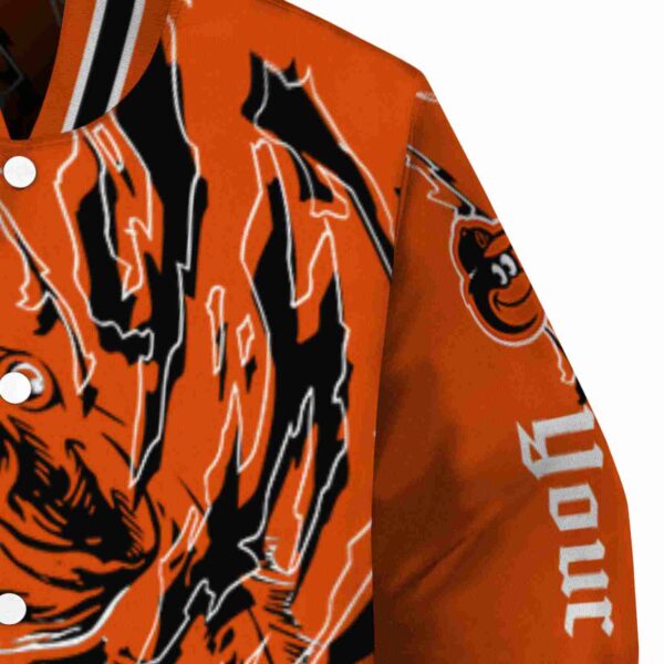 custom baltimore orioles fishing passion orange white jacket premium grade