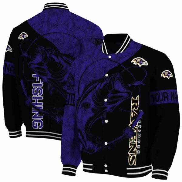 custom baltimore ravens fishing rod black jacket fashion forward