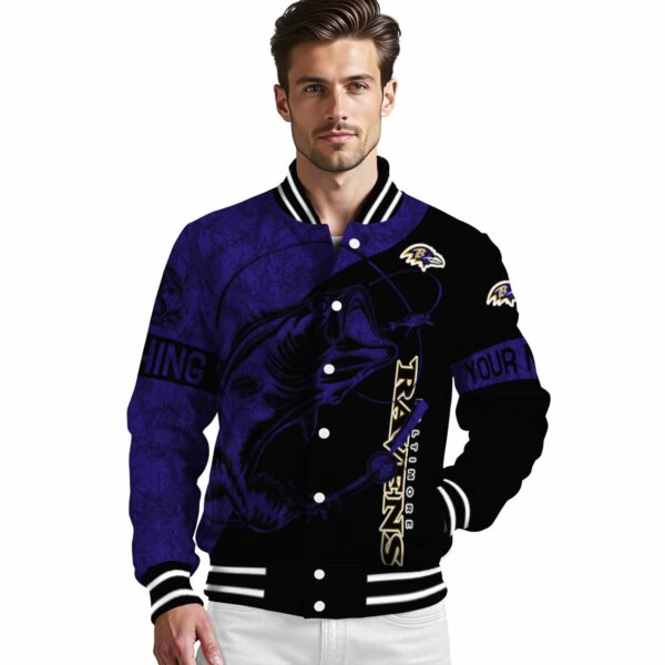 custom baltimore ravens fishing rod black jacket high quality