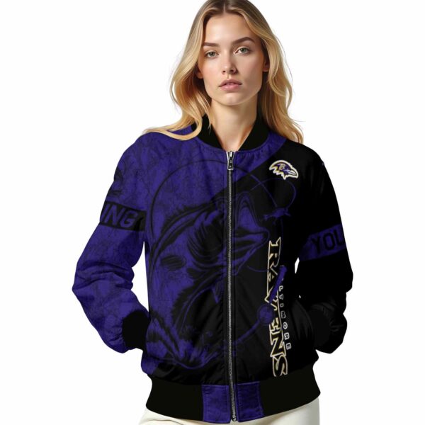 custom baltimore ravens fishing rod black jacket latest model