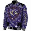 custom baltimore ravens heart explosion purple jacket best selling