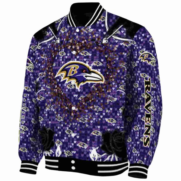 custom baltimore ravens heart explosion purple jacket best selling