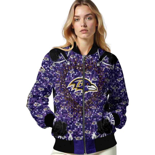 custom baltimore ravens heart explosion purple jacket latest model