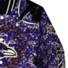 custom baltimore ravens heart explosion purple jacket premium grade