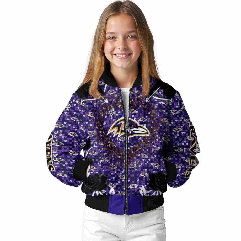 custom baltimore ravens heart explosion purple jacket top rated