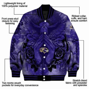 custom baltimore ravens praying hands purple jacket new arrival