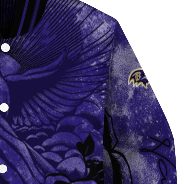 custom baltimore ravens praying hands purple jacket premium grade