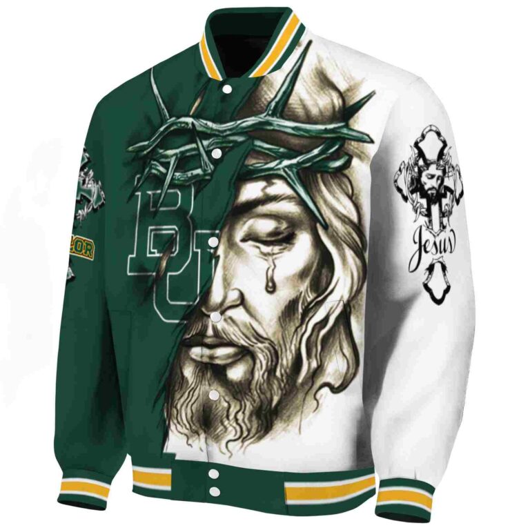 custom baylor bears jesus tears green white jacket best selling