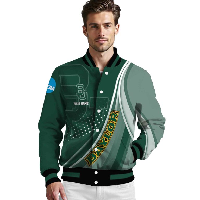 custom baylor bears wave patterns green jacket high quality
