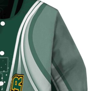 custom baylor bears wave patterns green jacket premium grade