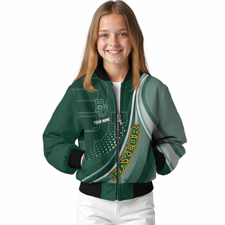 custom baylor bears wave patterns green jacket top rated