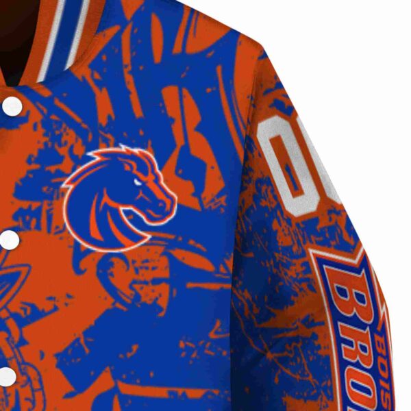 custom boise state broncos fishing art orange jacket premium grade