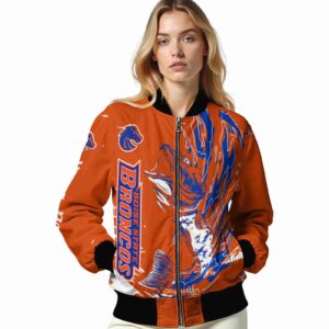 custom boise state broncos fishing passion orange white jacket latest model