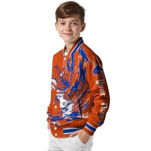 custom boise state broncos fishing passion orange white jacket trendy