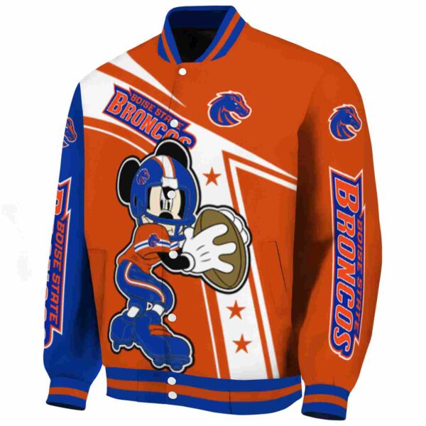 custom boise state broncos mickey football orange white jacket best selling