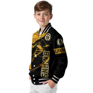 custom boston bruins fishing rod black jacket trendy