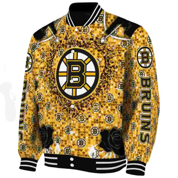 custom boston bruins heart explosion gold jacket best selling