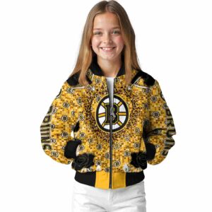 custom boston bruins heart explosion gold jacket top rated