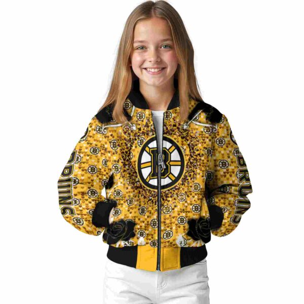 custom boston bruins heart explosion gold jacket top rated