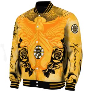 custom boston bruins praying hands gold jacket best selling