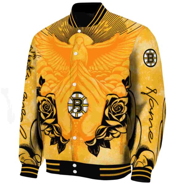 custom boston bruins praying hands gold jacket best selling