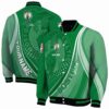 custom boston celtics wave patterns green jacket fashion forward