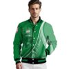 custom boston celtics wave patterns green jacket high quality