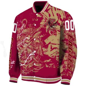 custom boston college eagles fishing art maroon jacket best selling