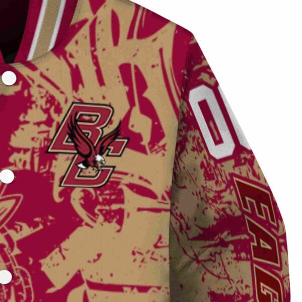 custom boston college eagles fishing art maroon jacket premium grade