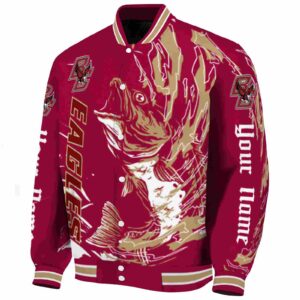 custom boston college eagles fishing passion maroon white jacket best selling