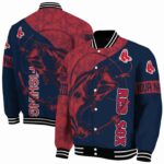 custom boston red sox fishing rod navy jacket best selling