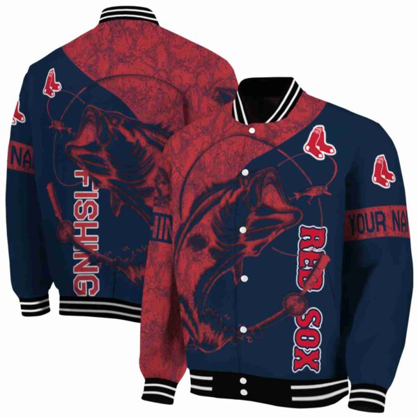 custom boston red sox fishing rod navy jacket fashion forward