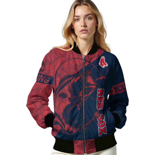 custom boston red sox fishing rod navy jacket latest model
