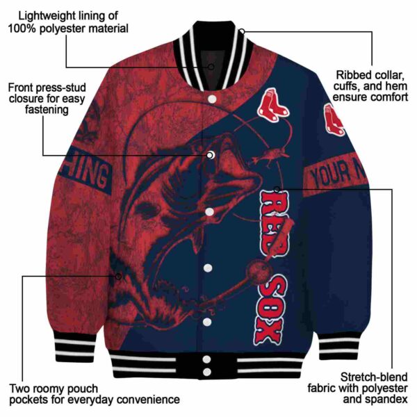 custom boston red sox fishing rod navy jacket new arrival