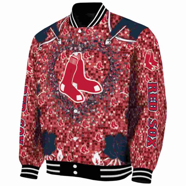 custom boston red sox heart explosion red jacket best selling
