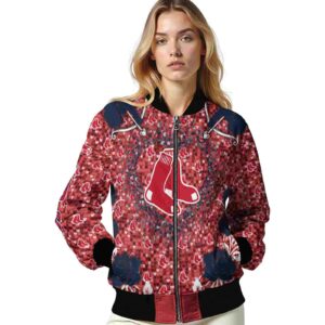 custom boston red sox heart explosion red jacket latest model
