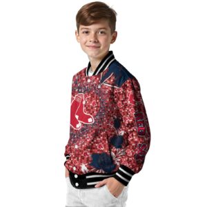 custom boston red sox heart explosion red jacket trendy