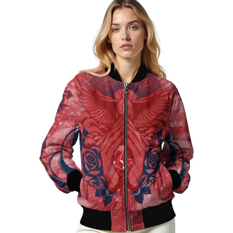 custom boston red sox praying hands red jacket latest model