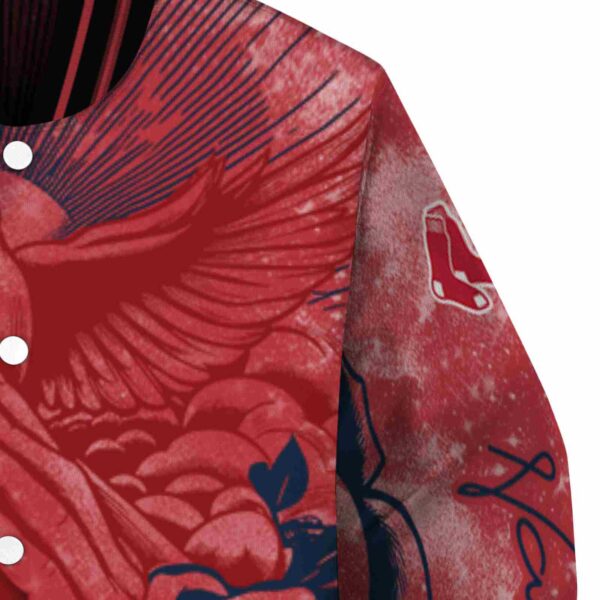 custom boston red sox praying hands red jacket premium grade