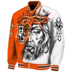 custom bowling green falcons jesus tears orange white jacket best selling