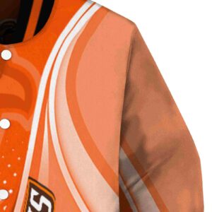 custom bowling green falcons wave patterns orange jacket premium grade