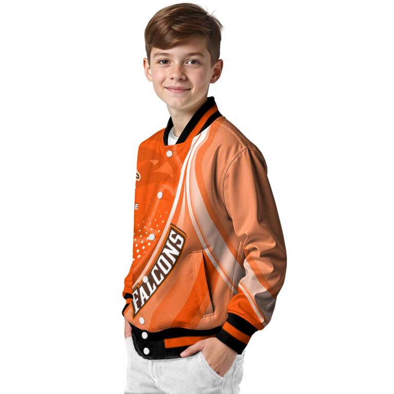 custom bowling green falcons wave patterns orange jacket trendy