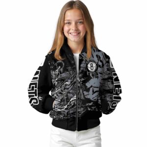 custom brooklyn nets fishing art black jacket top rated