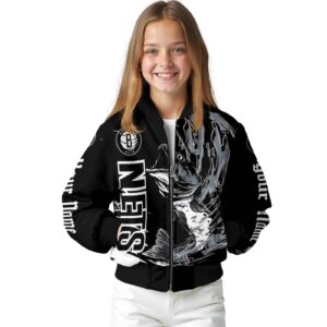 custom brooklyn nets fishing passion black white jacket top rated