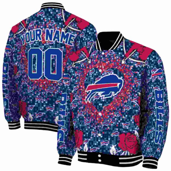 custom buffalo bills heart explosion blue jacket fashion forward